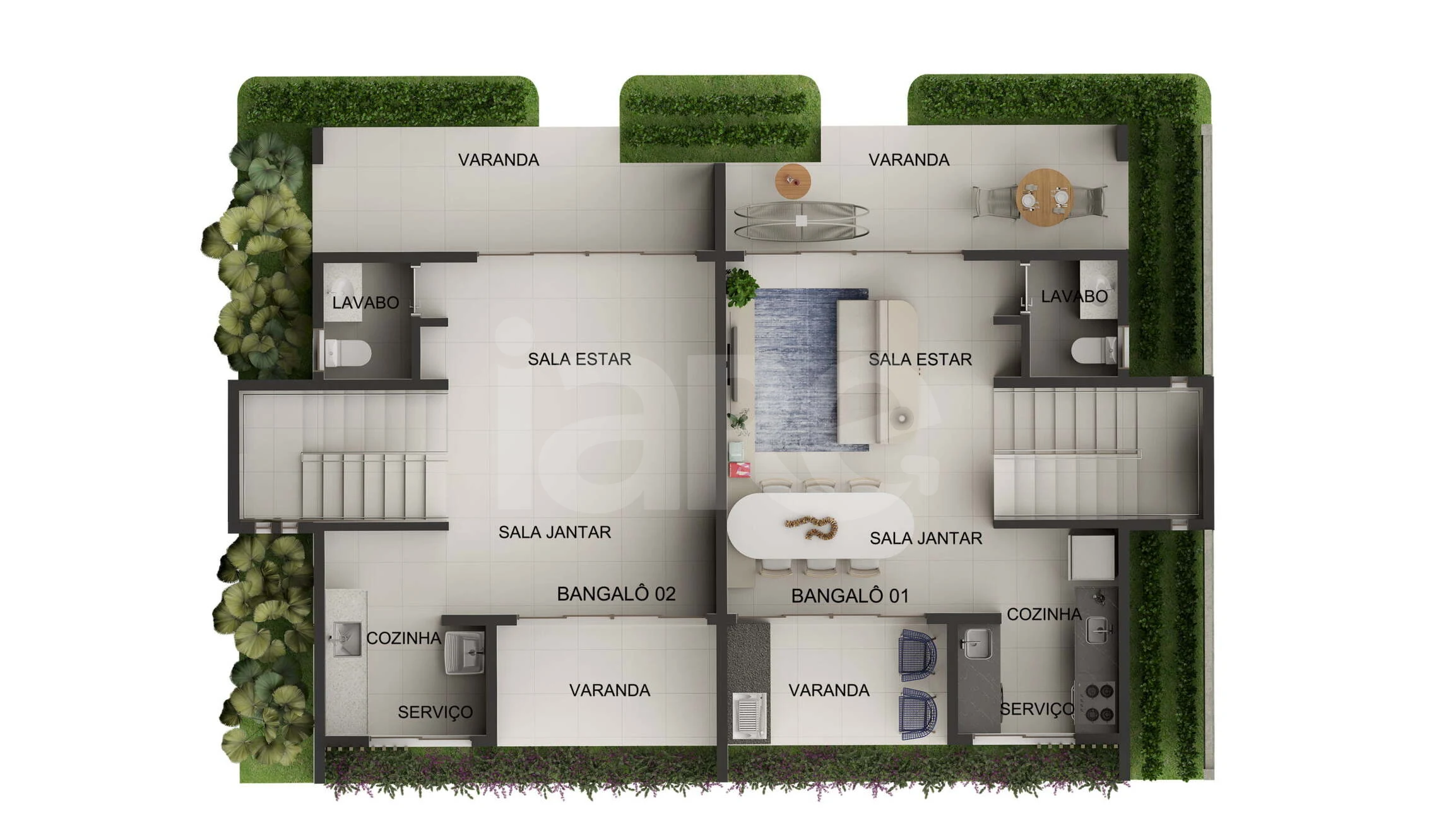 Planta — Pavimento inferior