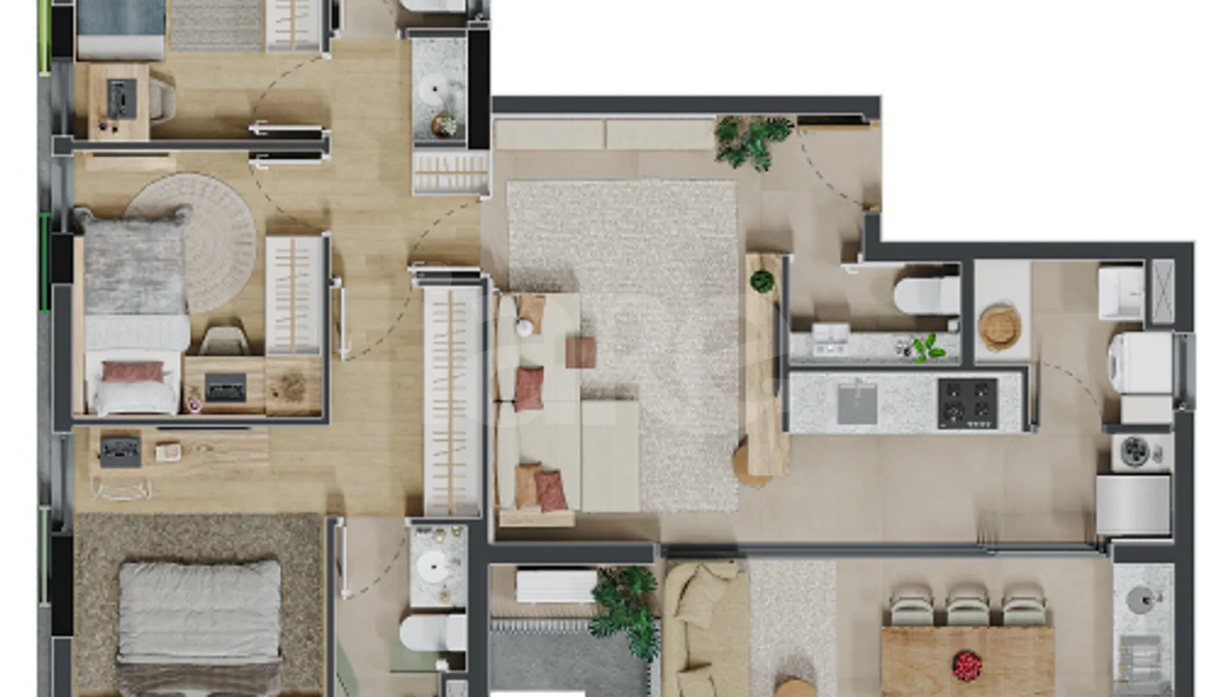 Planta — Apartamento 79,43 m²