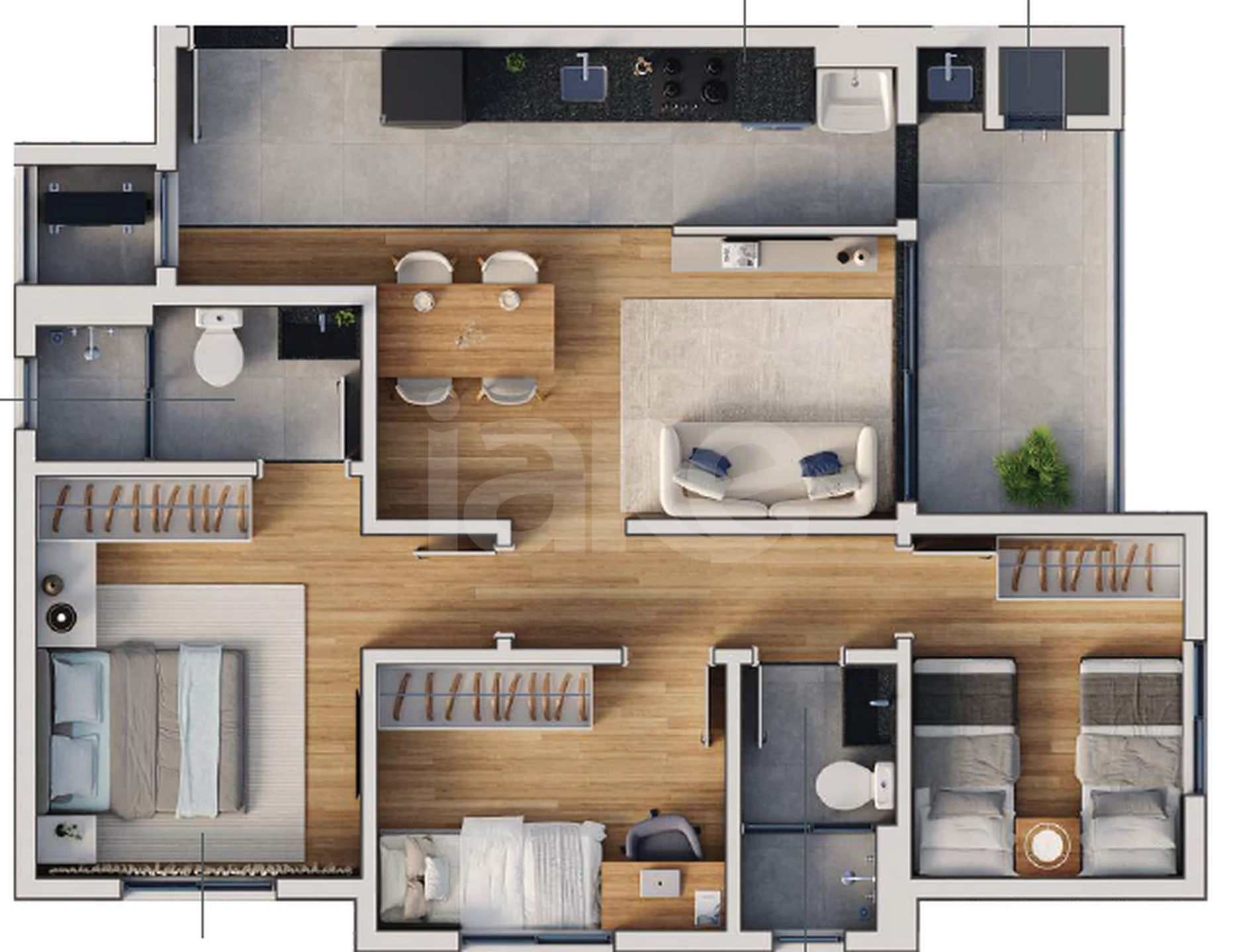 Planta — Garden 67,01 m²