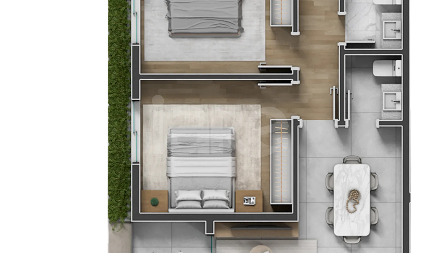Planta — Apartamento 92,49 m²