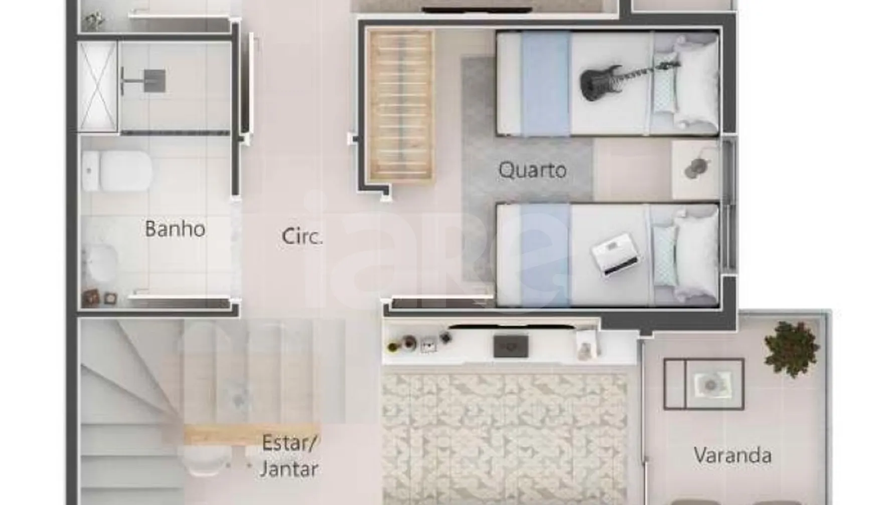 Planta — Cobertura Duplex 115,72 m²
