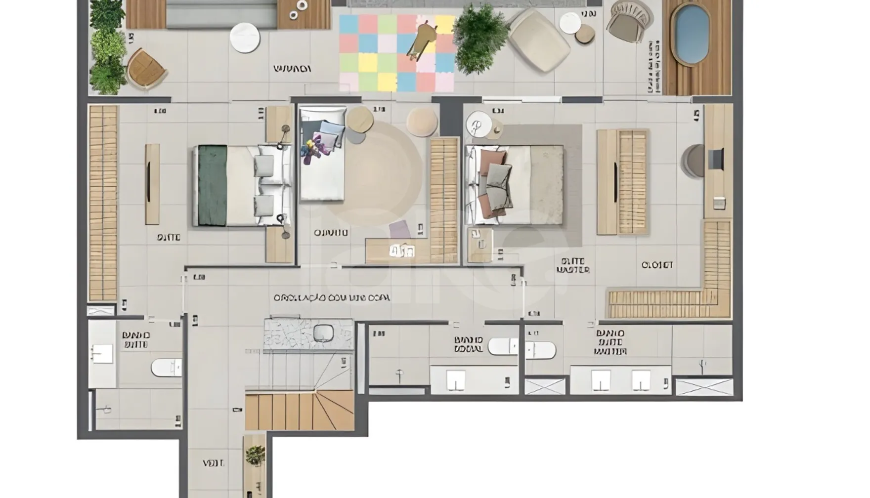 Planta — Cobertura Duplex 250,89 m²