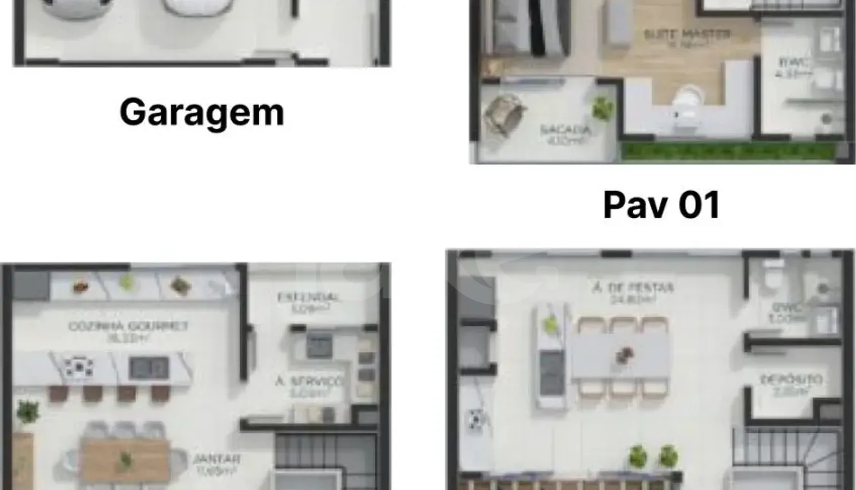 Planta — Casa em Condomínio 306,94 m²
