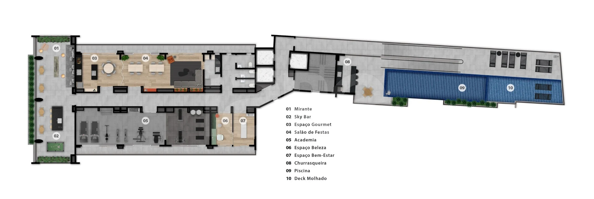 Planta — Pavimento lazer