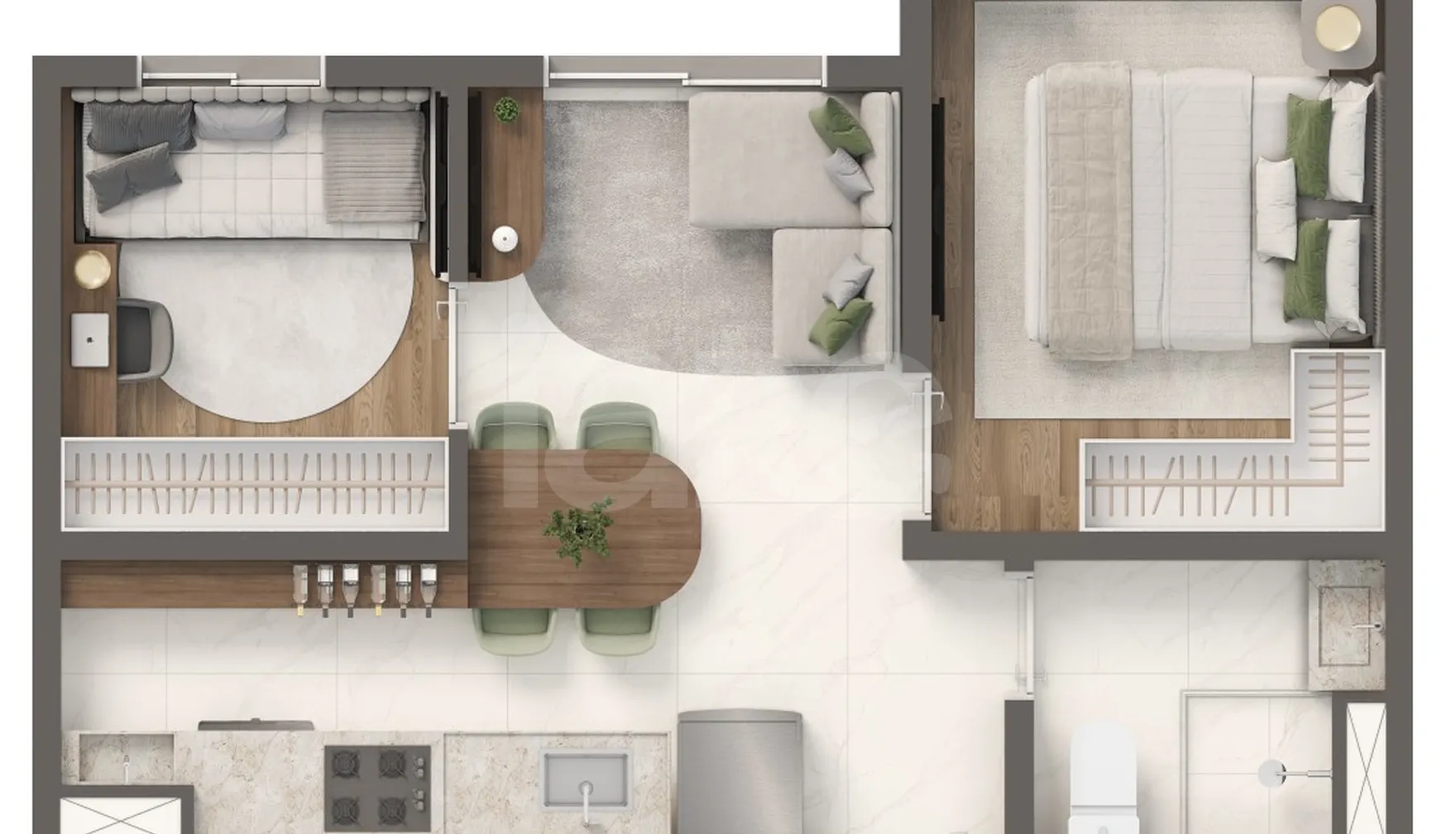Planta — Apartamento 31,52 m²