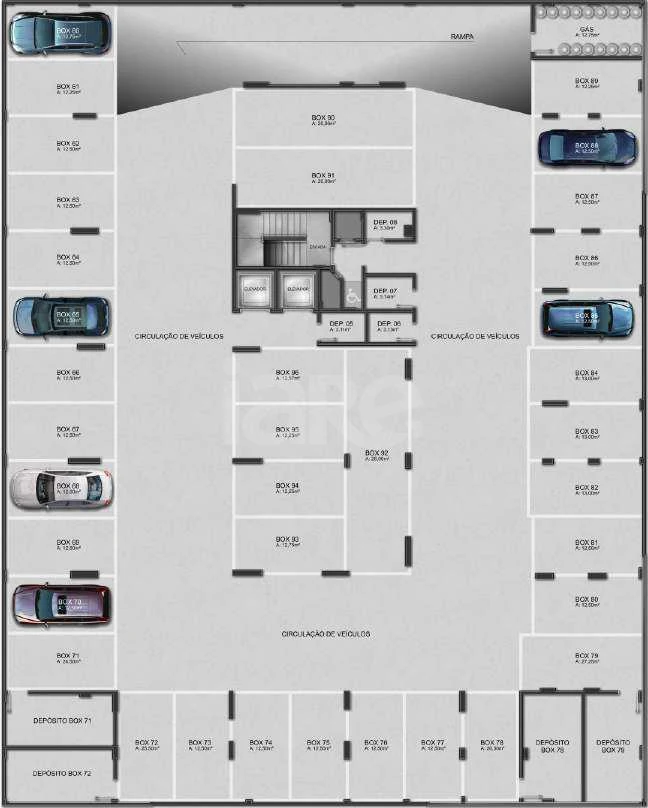 Planta — Pavimento garagem 2