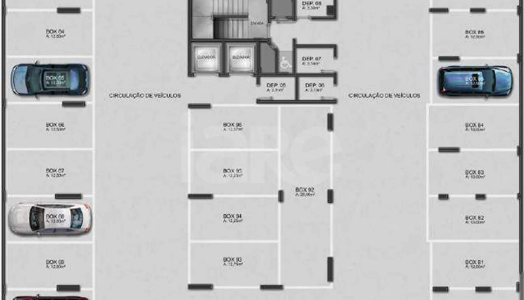 Planta — Pavimento garagem 2
