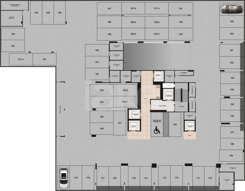 Planta — Pavimento garagem 2