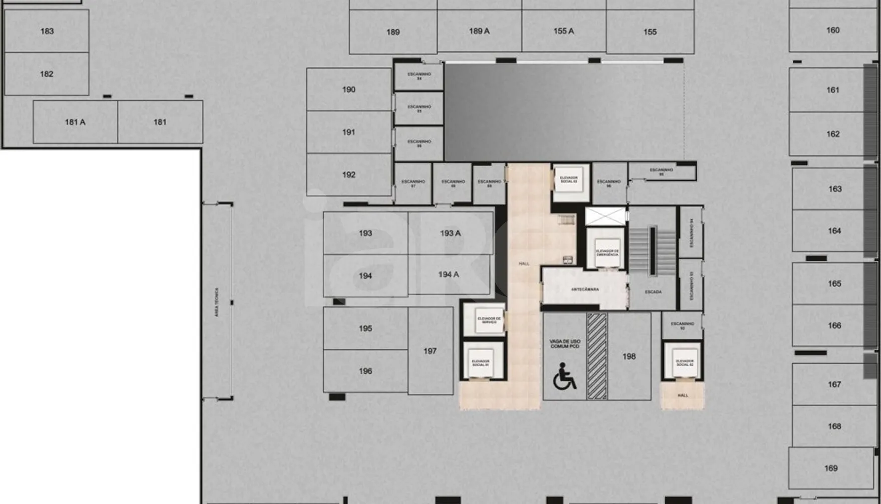 Planta — Pavimento garagem 2