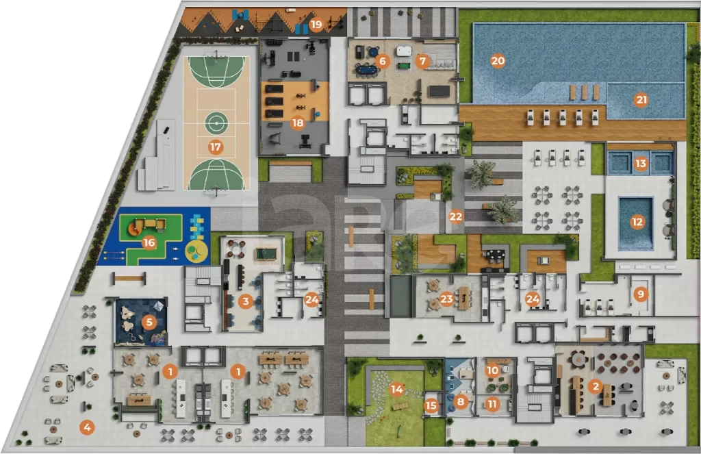 Planta — Pavimento lazer