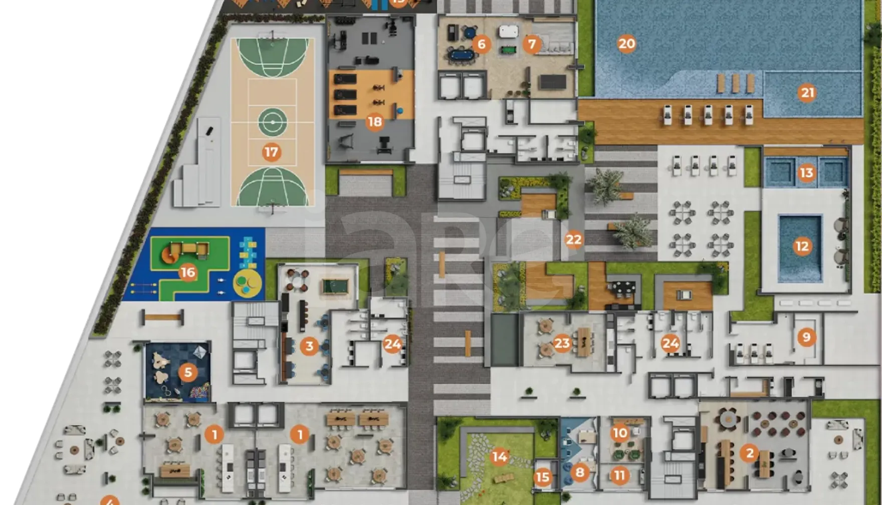 Planta — Pavimento lazer