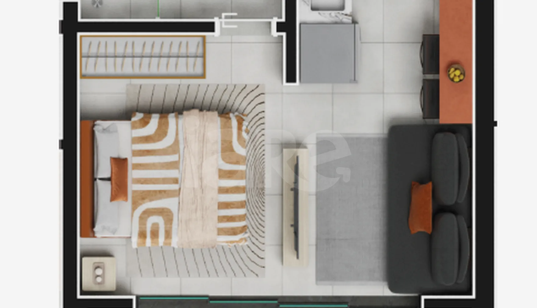 Planta — Studio 29,6 m²