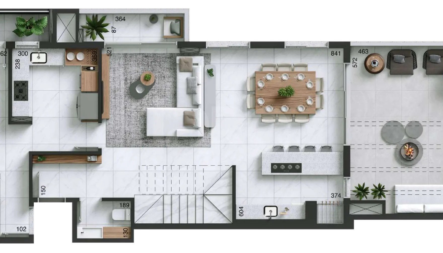 Planta — Cobertura Duplex 232,47 m²