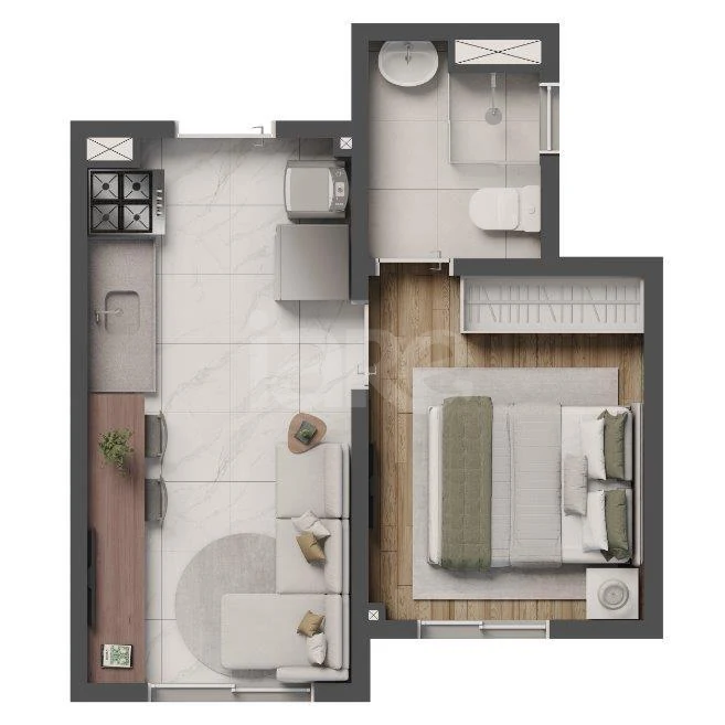 Planta — Apartamento 34 m²