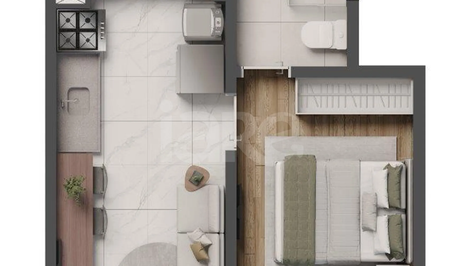Planta — Apartamento 34 m²