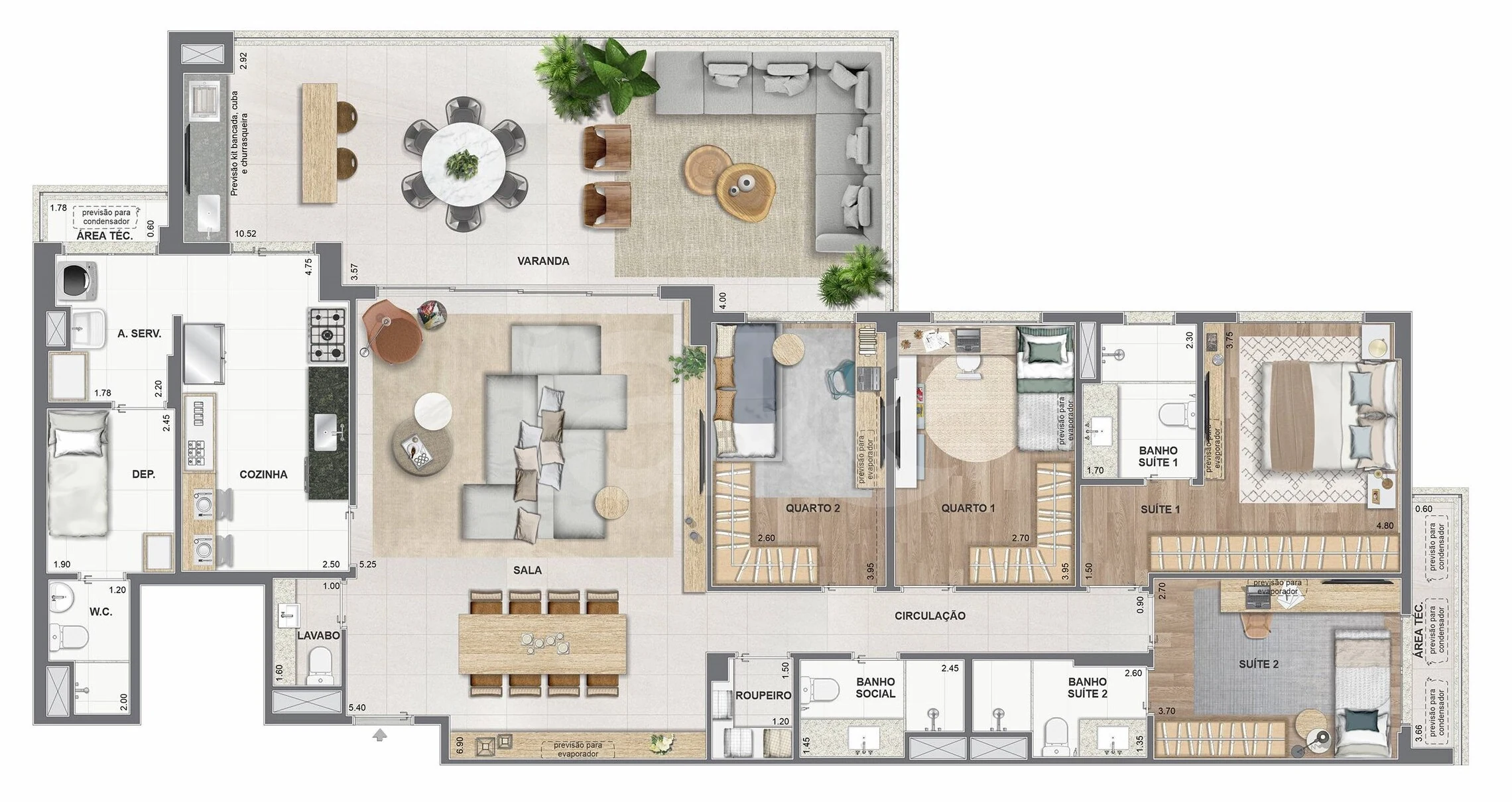 Planta — Apartamento 185,34 m²