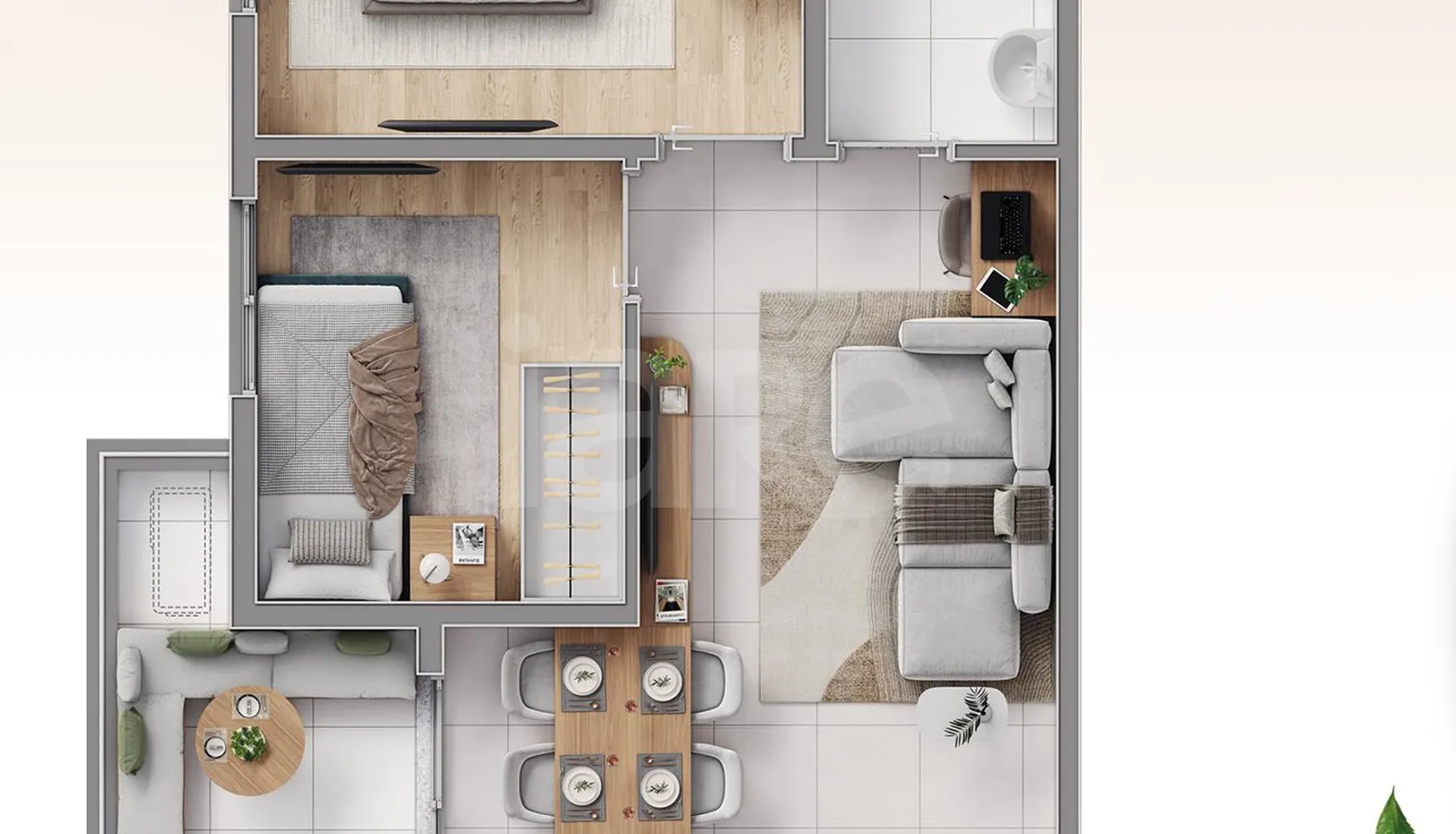 Planta — Apartamento 48,74 m²