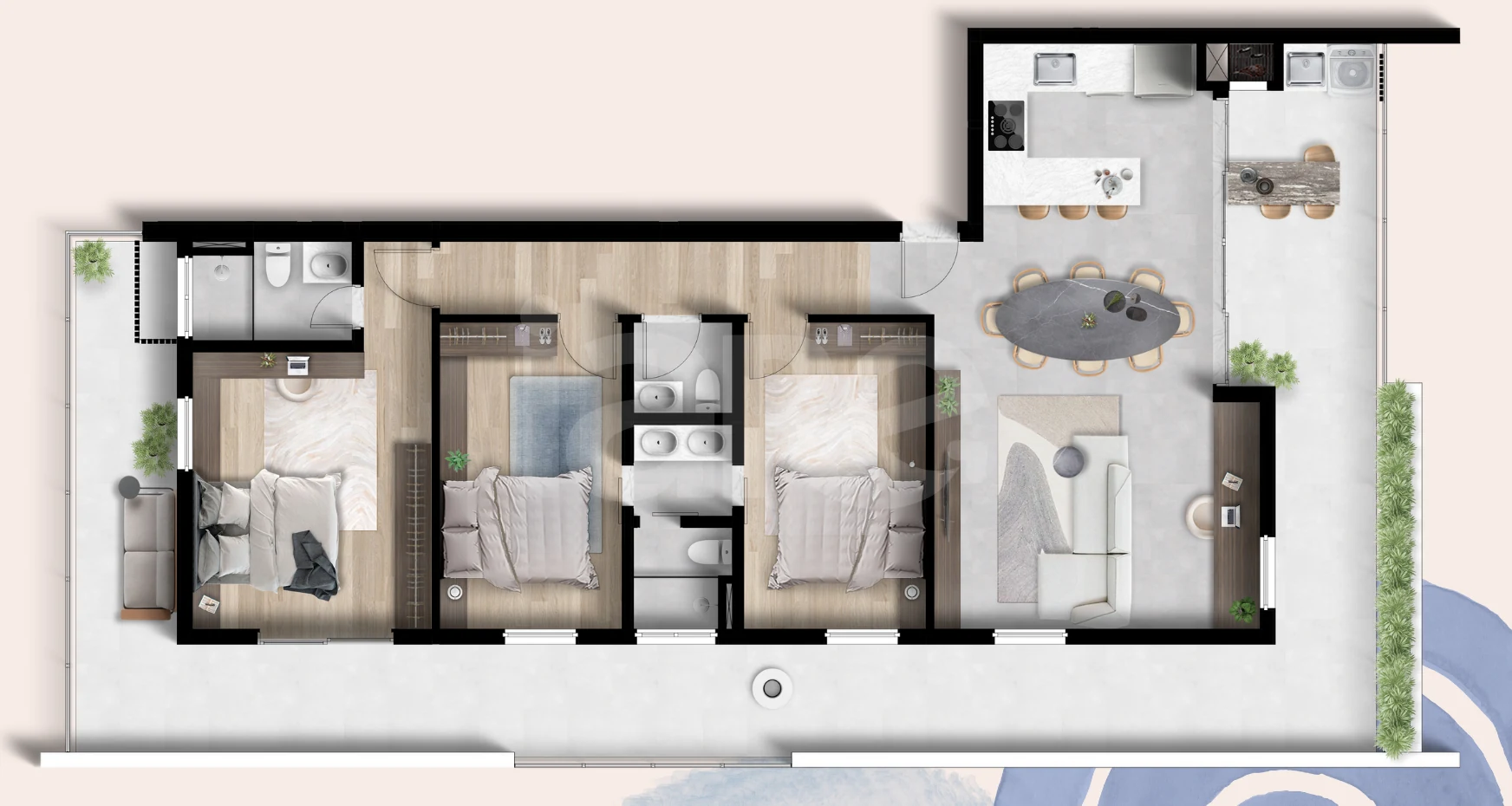 Planta — Garden 137 m²