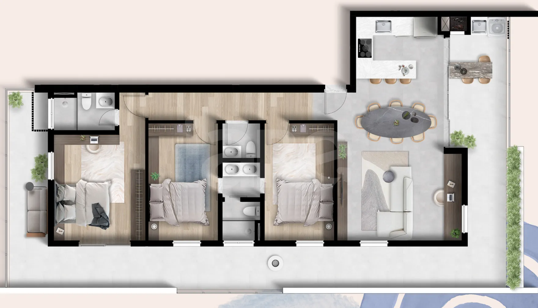 Planta — Garden 137 m²