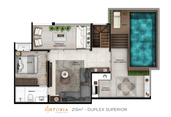 Planta — Apartamento 222,38 m²