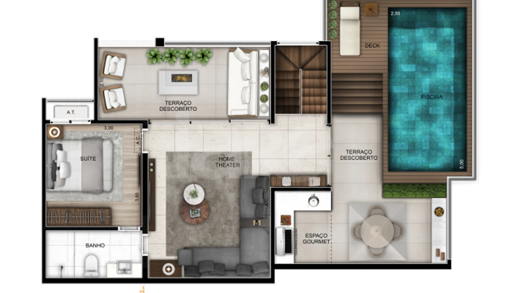 Planta — Apartamento 222,38 m²