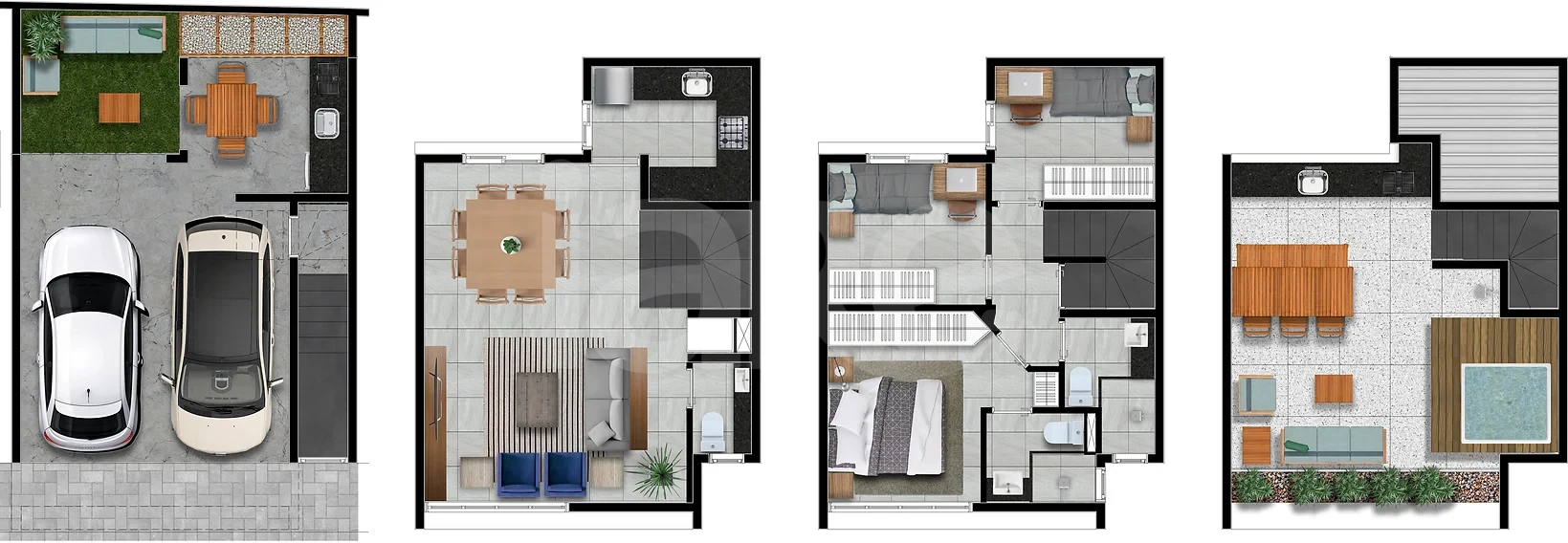 Planta — Casa em Condomínio 170 m²