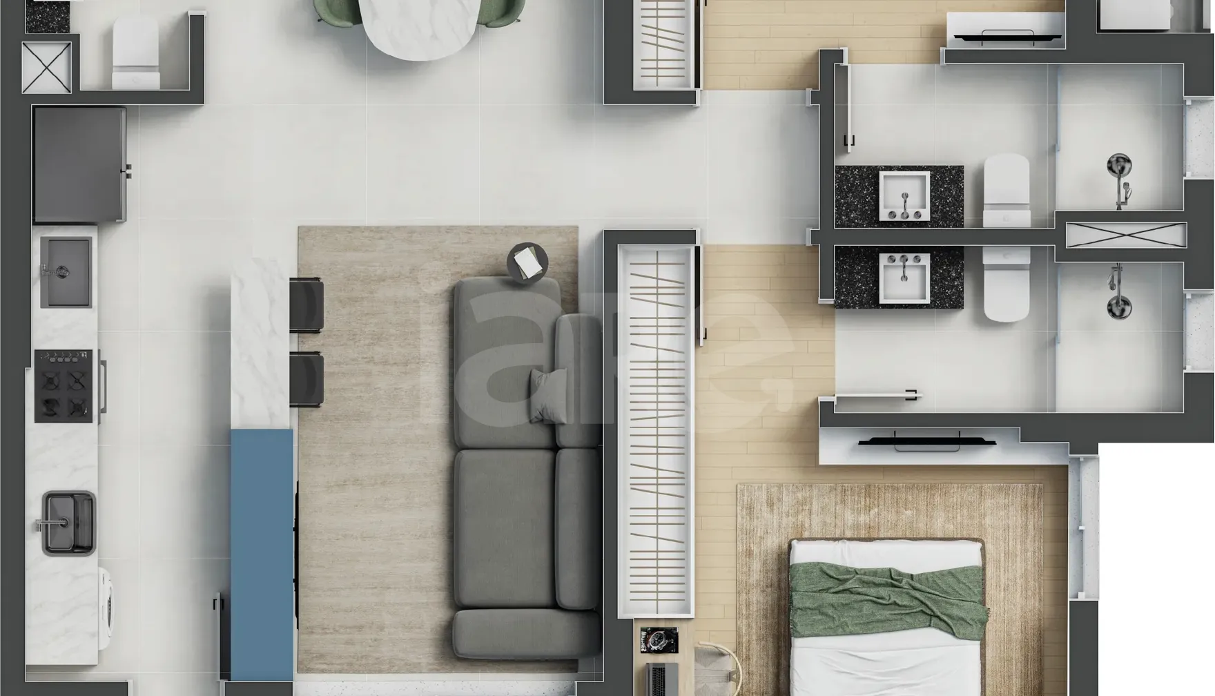 Planta — Apartamento 86 m²