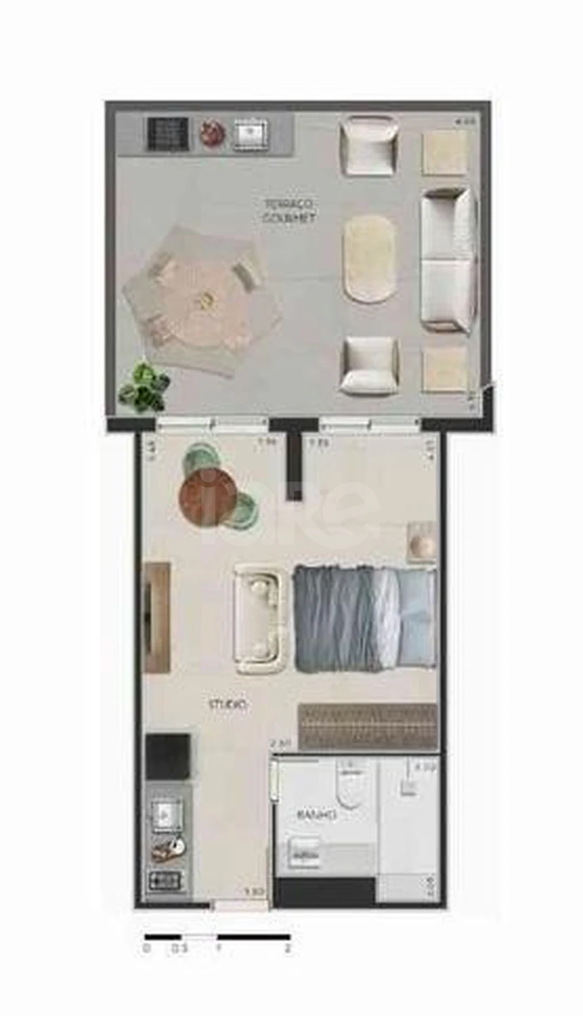 Planta — Apartamento 49,4 m²