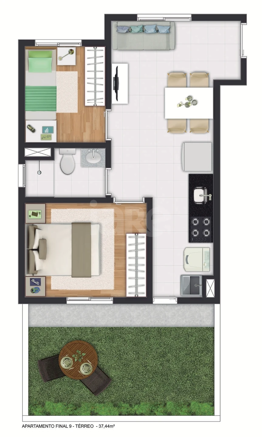 Planta — Garden 32,9 m²