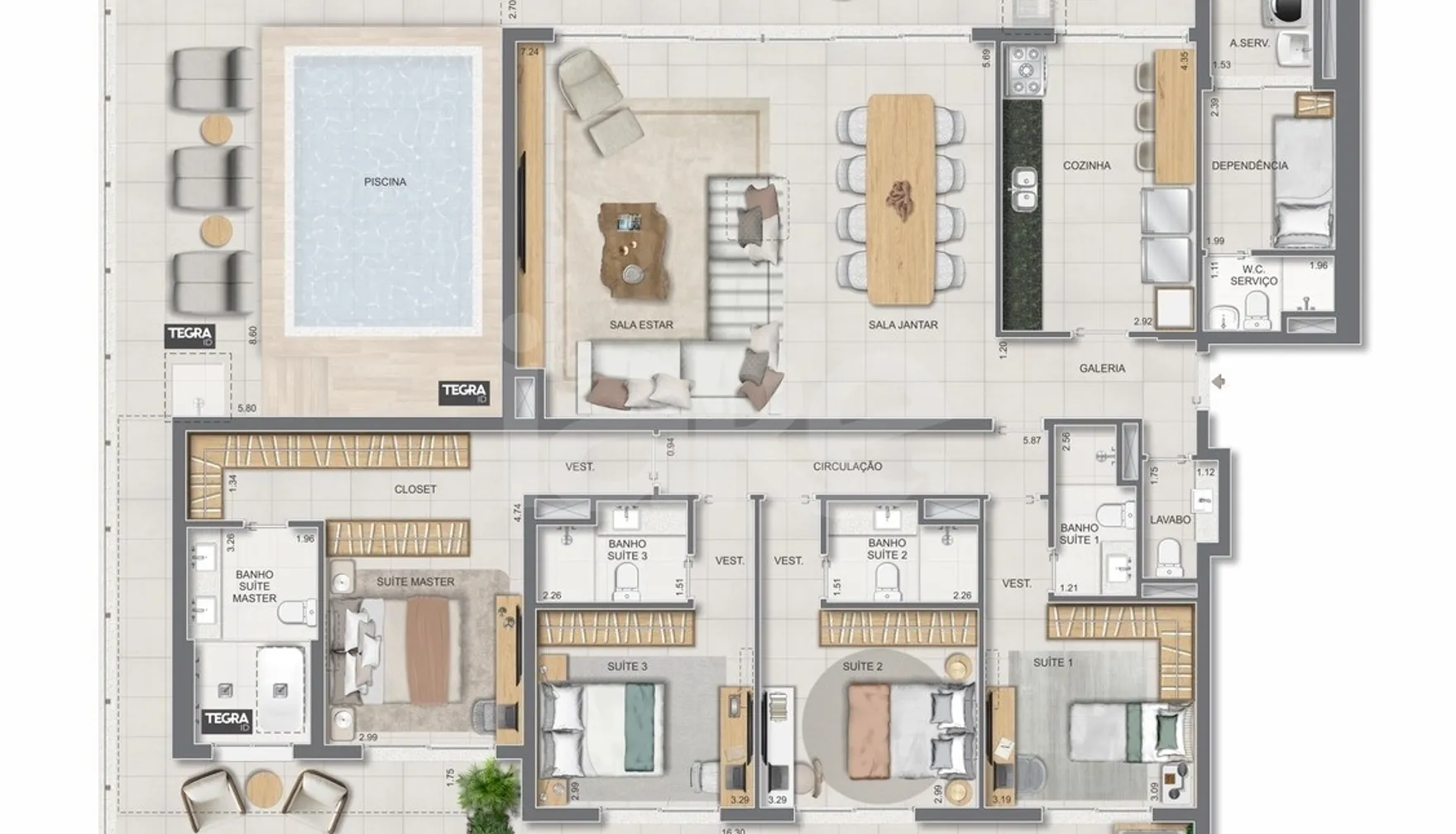 Planta — Cobertura Horizontal 301,3 m²