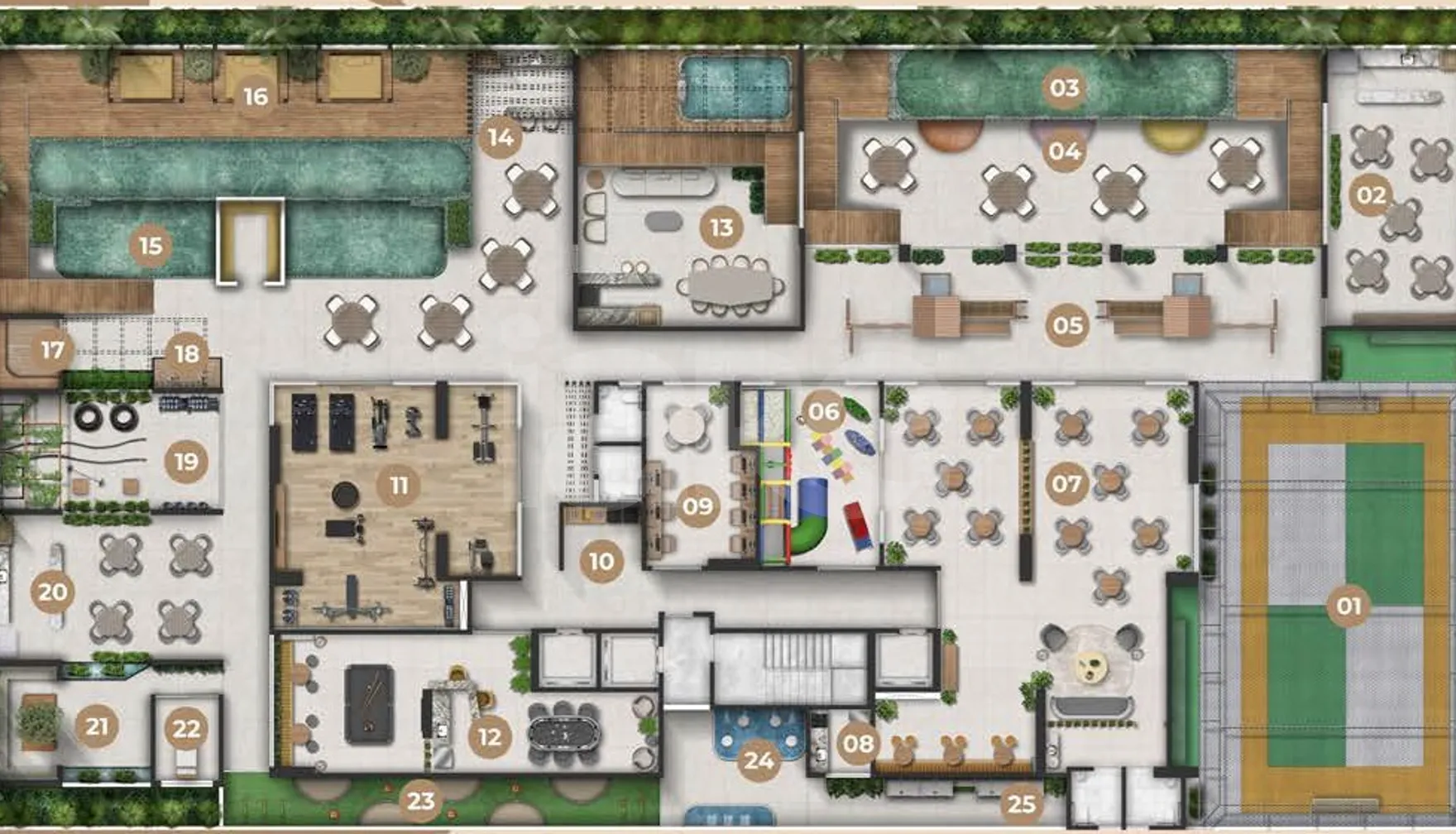 Planta — Pavimento lazer