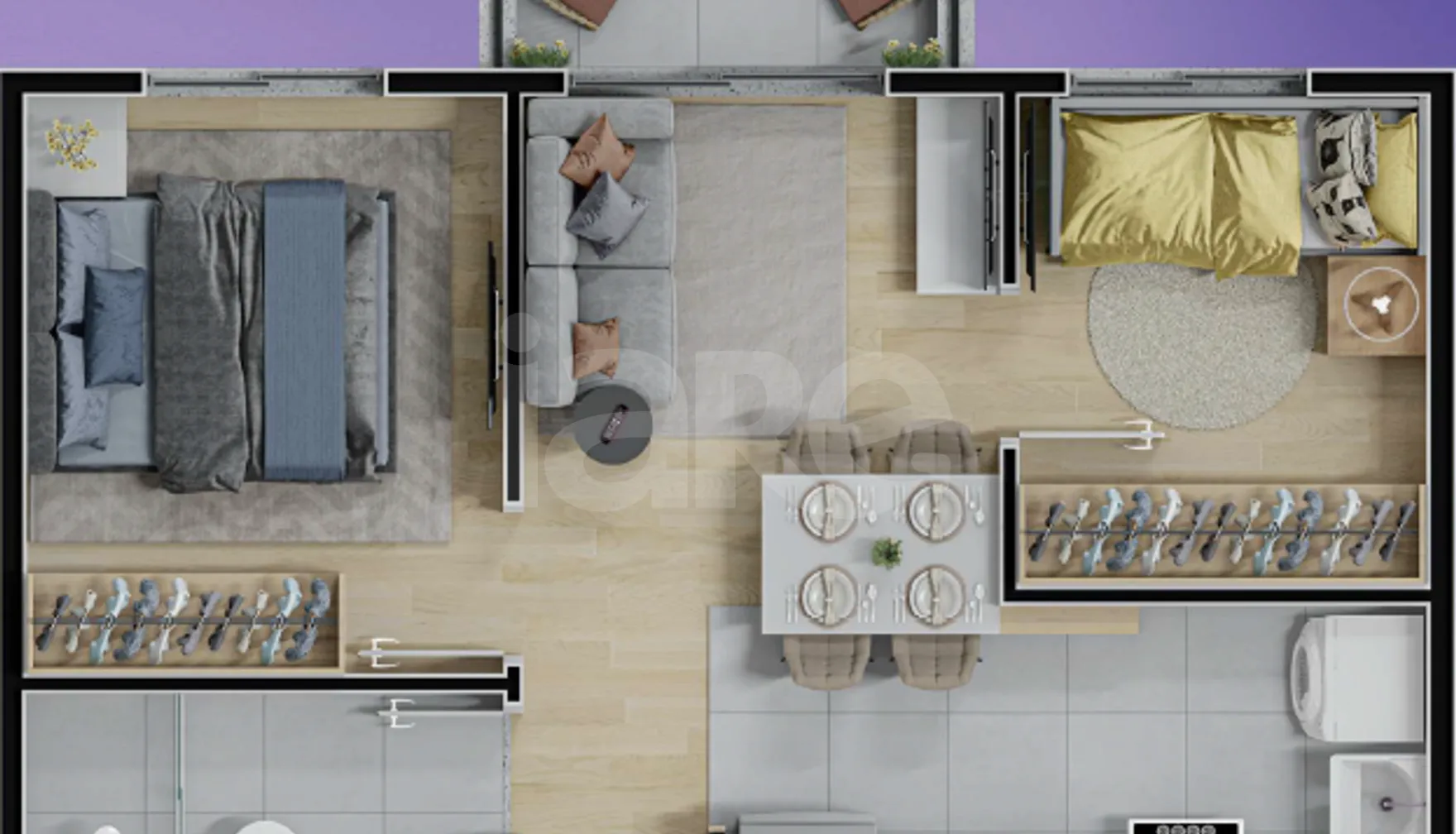 Planta — Apartamento 36,17 m²