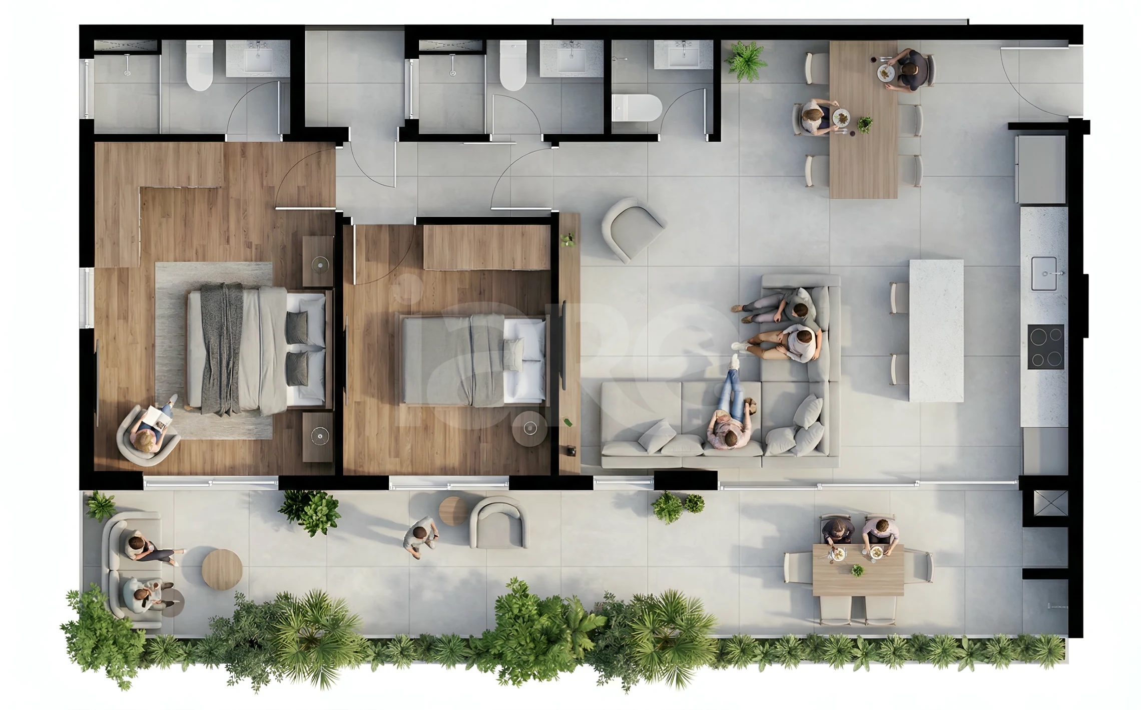 Planta — Garden 107,55 m²