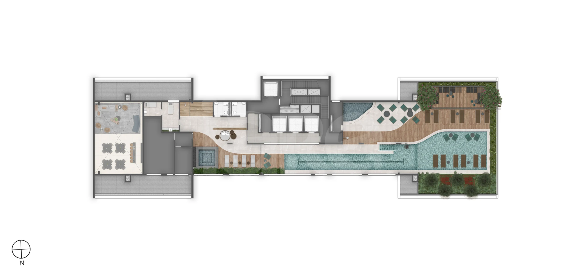Planta — Pavimento terraço coletivo 2