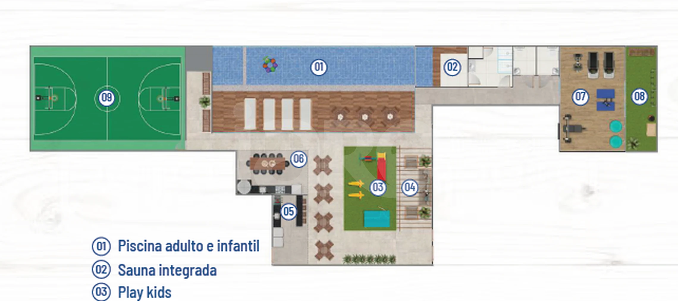 Planta — Pavimento lazer