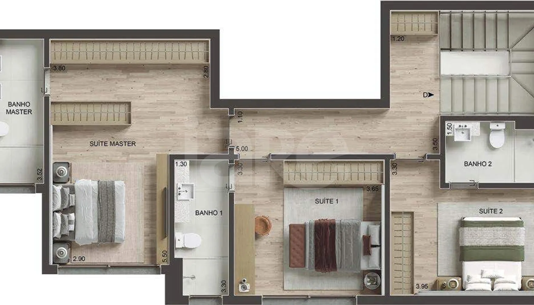 Planta — Cobertura Duplex 199,47 m²