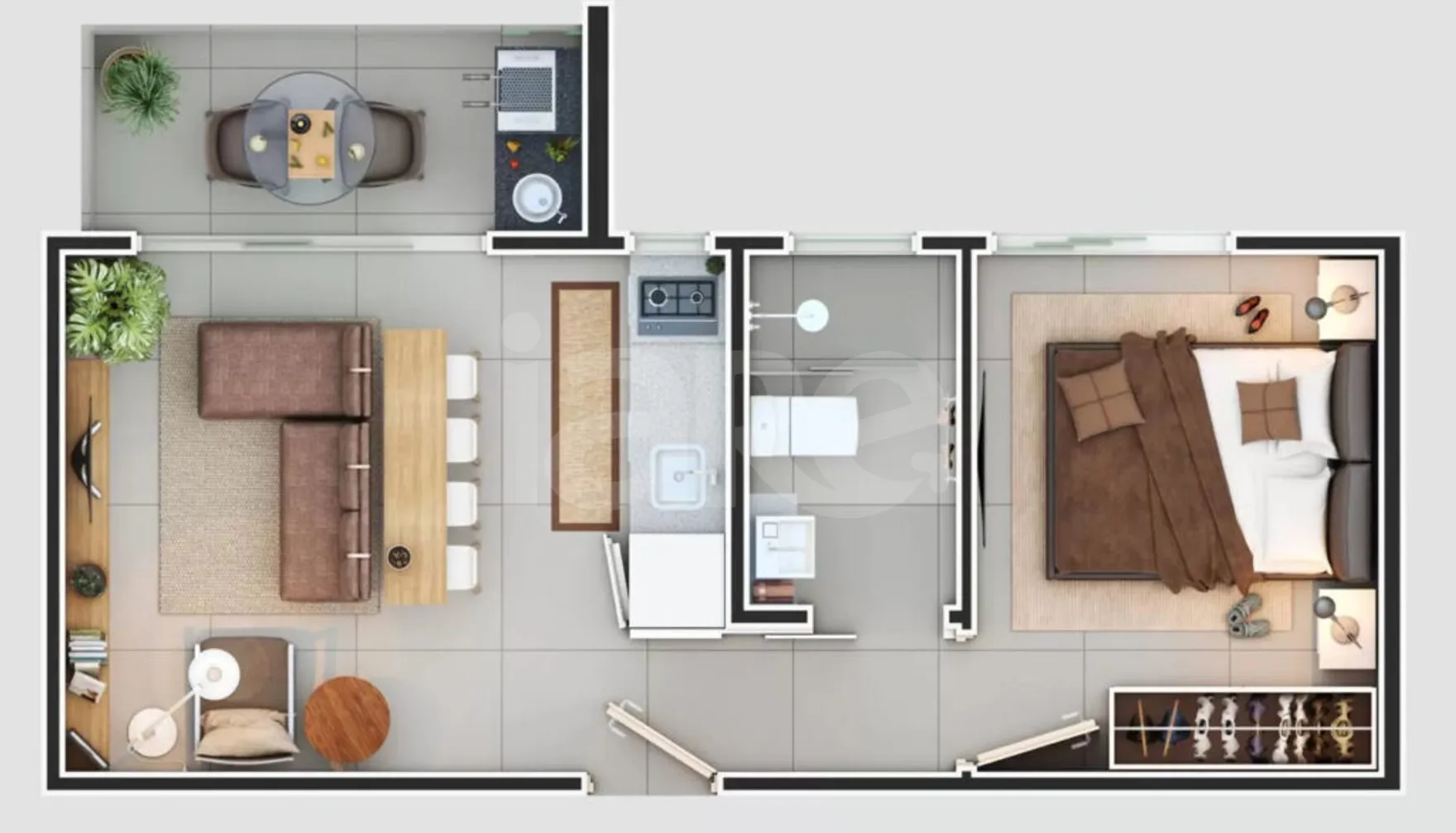 Planta — Apartamento 29 m²