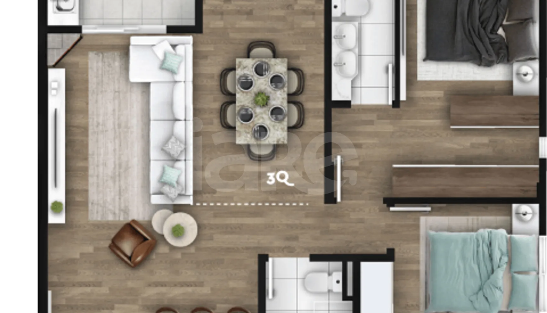 Planta — Garden 101,49 m²