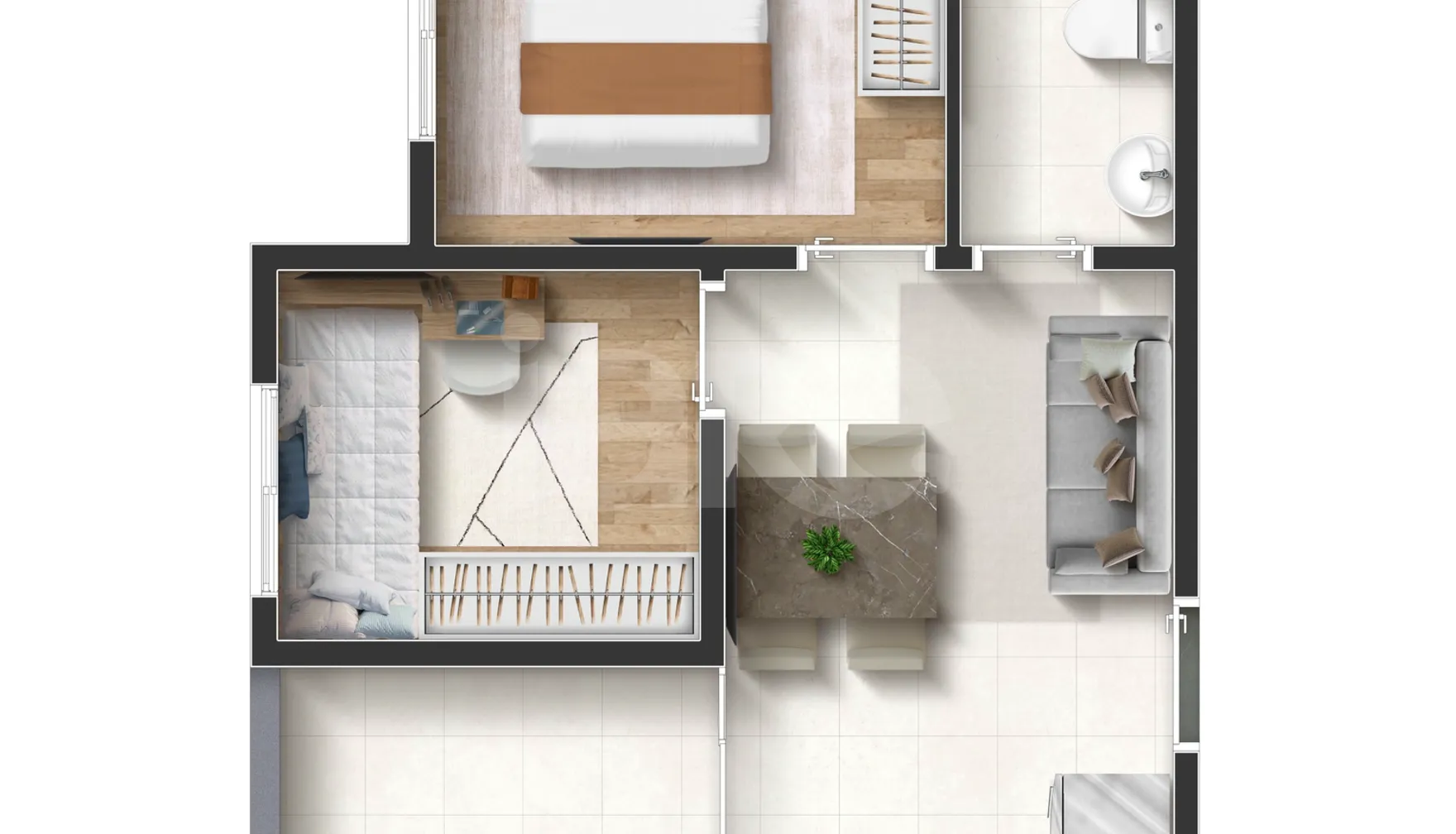 Planta — Apartamento 34 m²