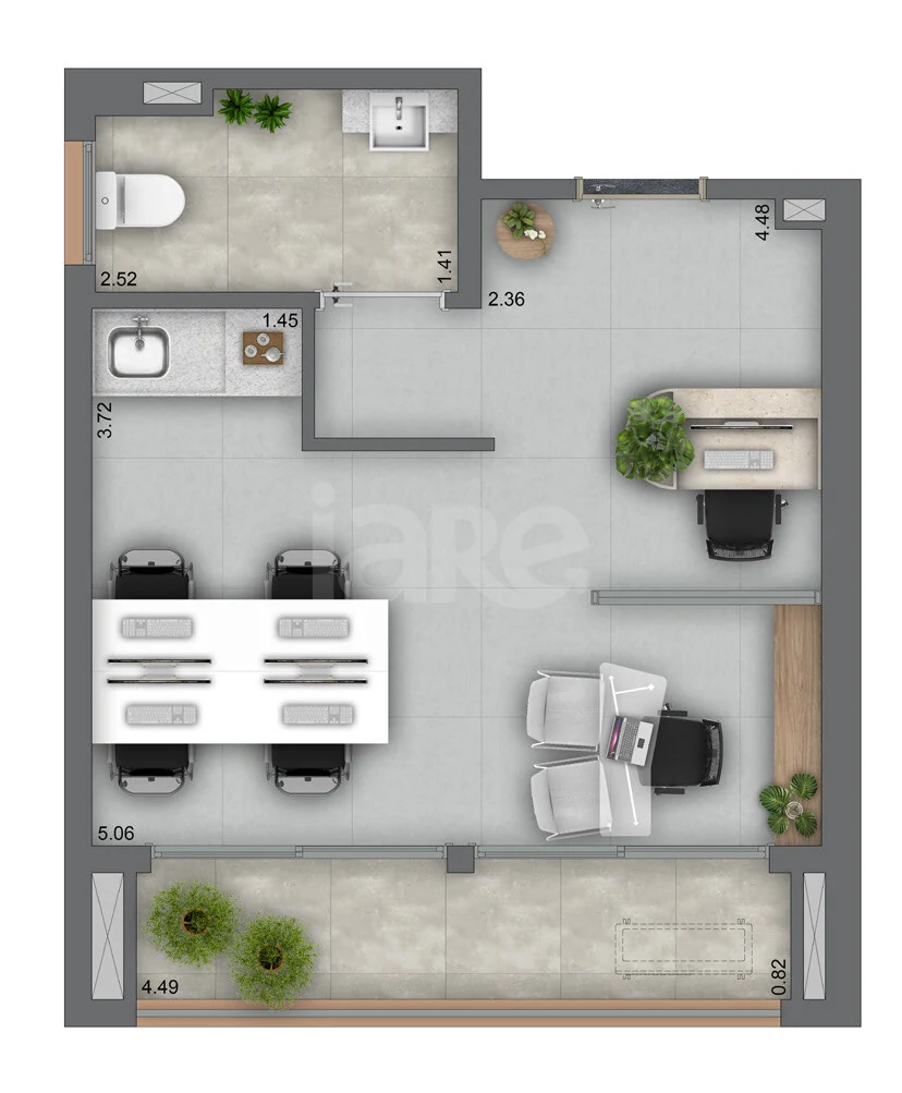 Planta — Sala 33,59 m²