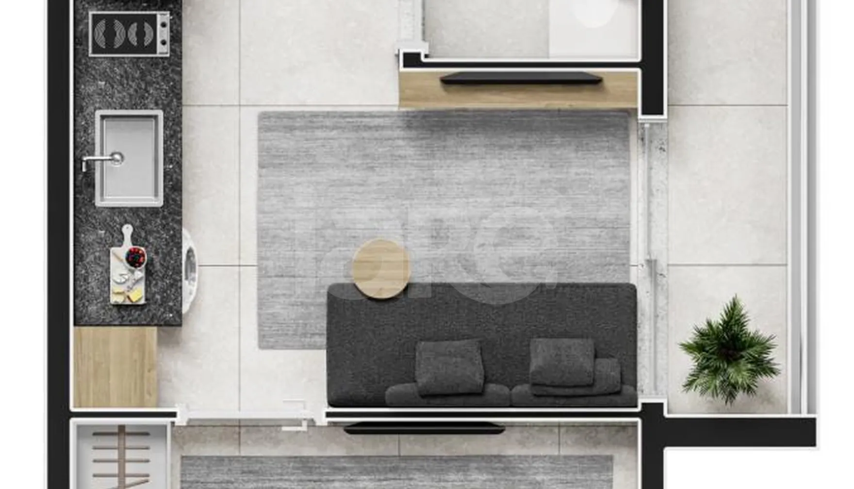 Planta — Apartamento 27,25 m²