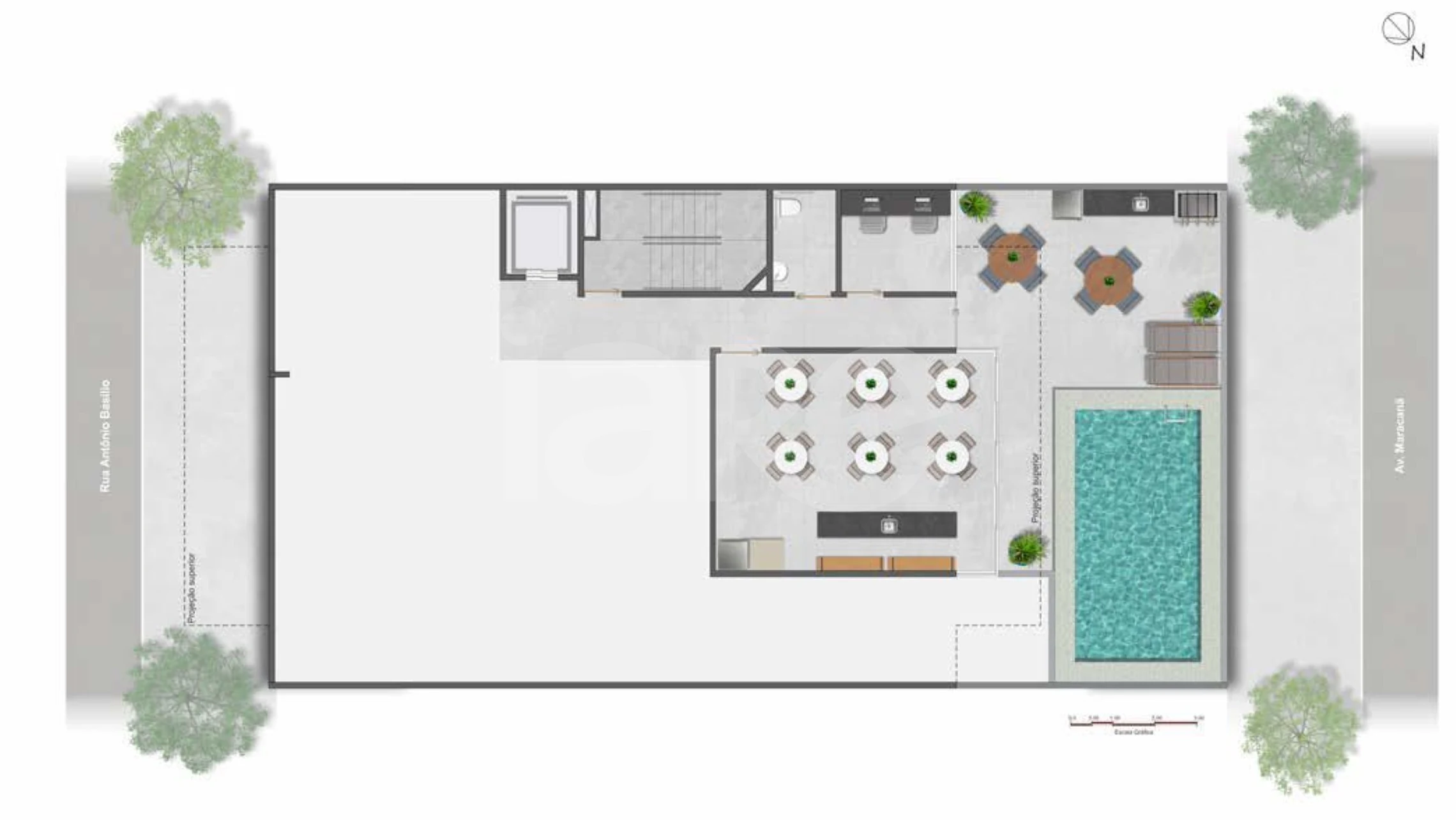 Planta — Pavimento lazer