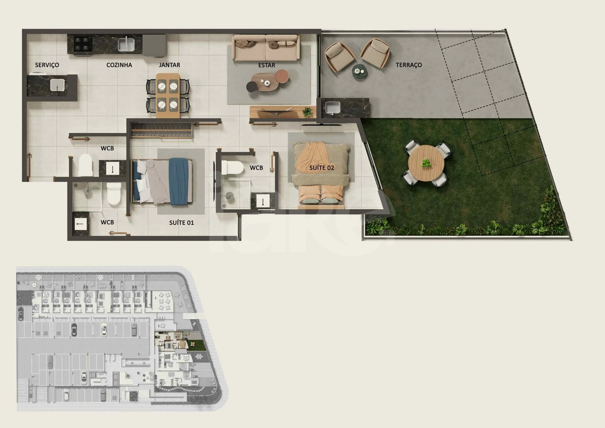 Planta — Garden 90,46 m²