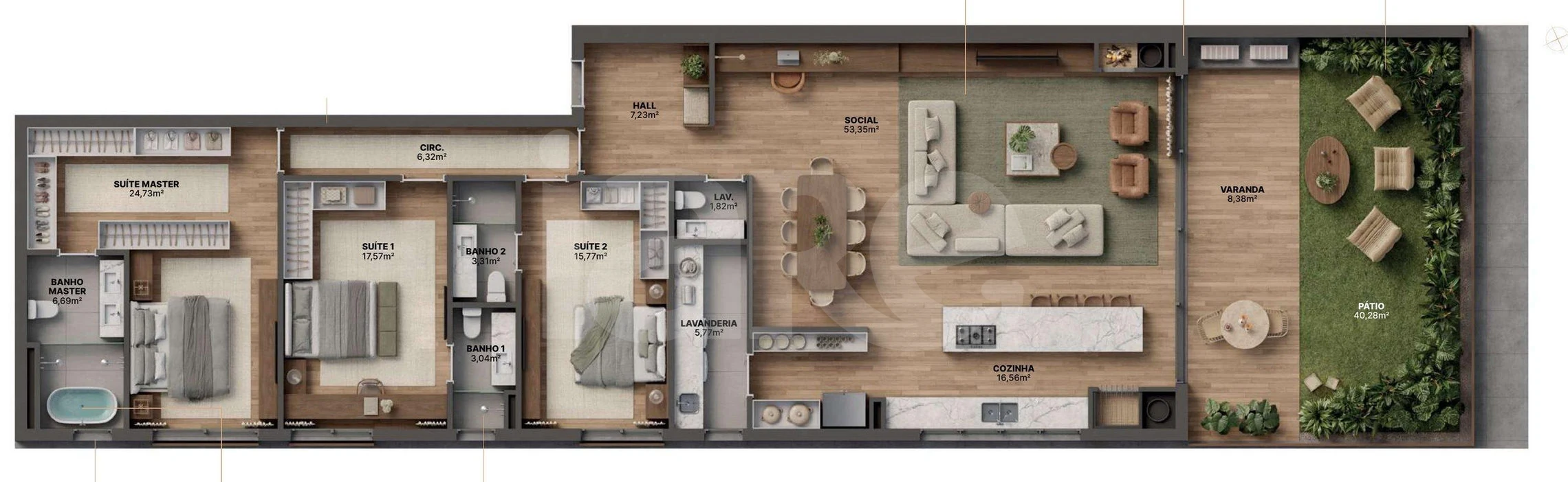 Planta — Apartamento 285,63 m²