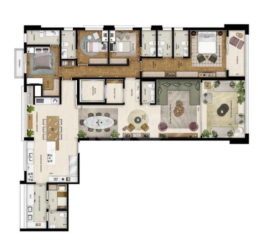 Planta — Apartamento 233,11 m²