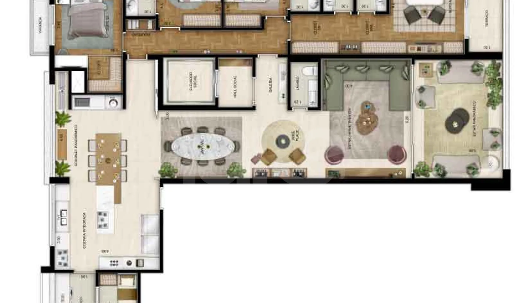 Planta — Apartamento 233,11 m²