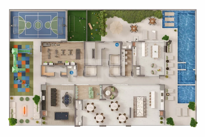 Planta — Pavimento lazer