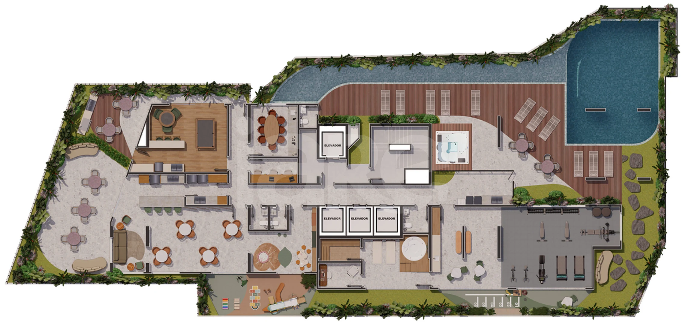 Planta — Pavimento lazer
