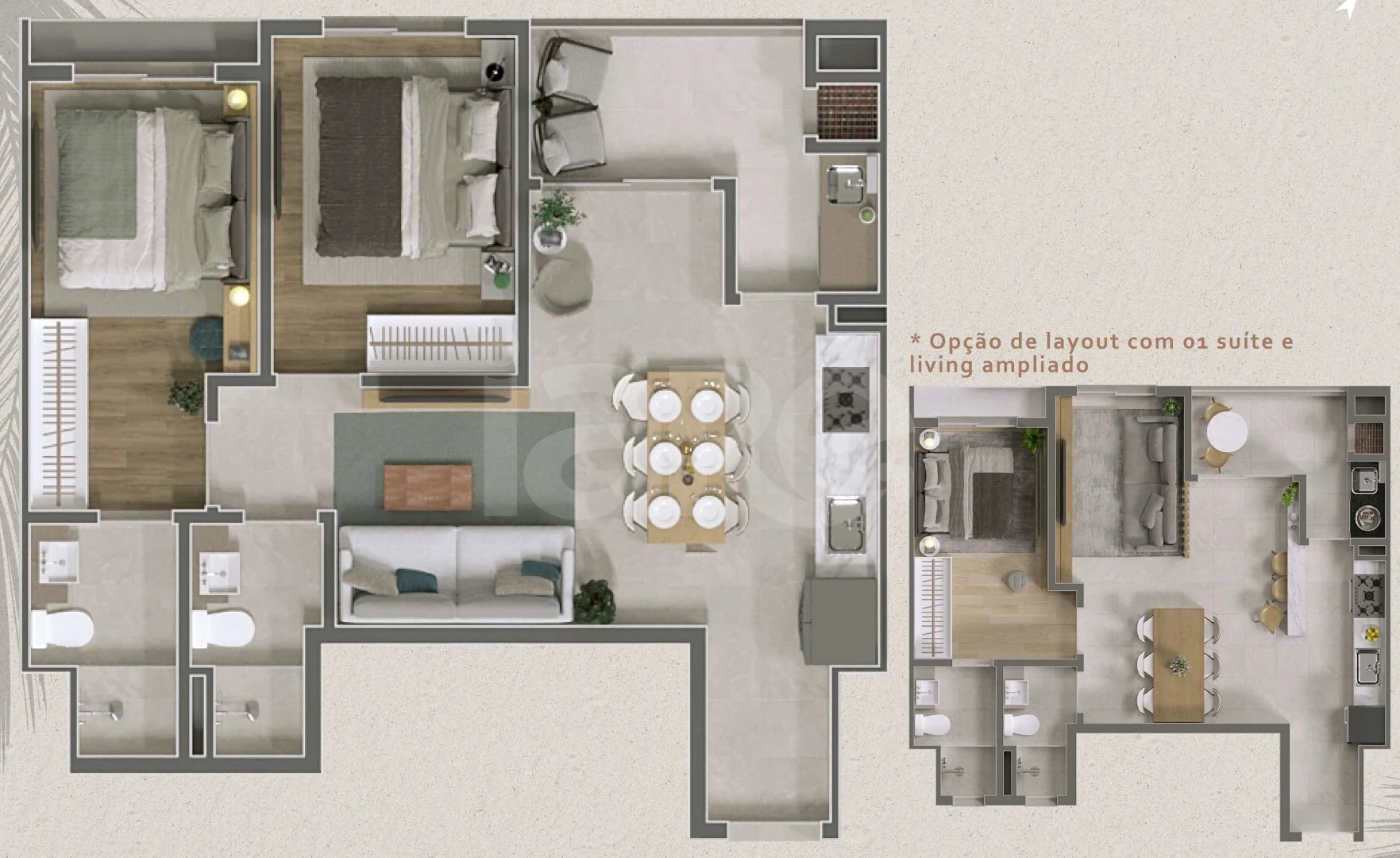 Planta — Apartamento 67 m²