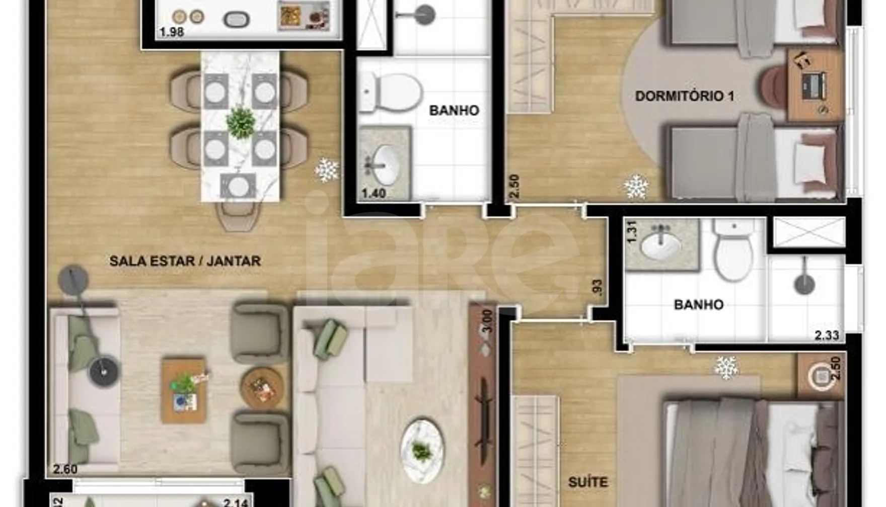 Planta — Garden 122,3 m²